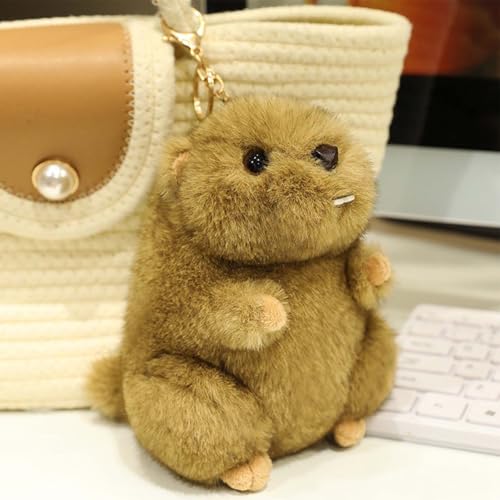 AQCQDQ Capybara Plüschtier, Süßes Capybara-Plüschtier mit Schal-Kopfschmuck, Super Weiche Capybara PlüSchtier- Baby Geburtstagsgeschenk für Mädchen Jungen Kinder (25CM,A) von AQCQDQ