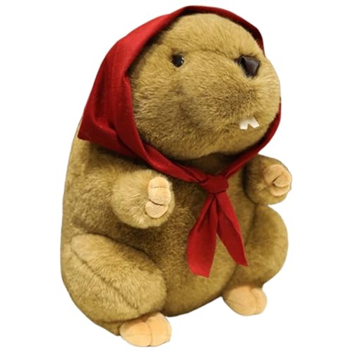 AQCQDQ Capybara Plüschtier, Süßes Capybara-Plüschtier mit Schal-Kopfschmuck, Super Weiche Capybara PlüSchtier- Baby Geburtstagsgeschenk für Mädchen Jungen Kinder (45CM,B) von AQCQDQ