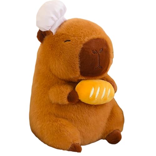 AQCQDQ Capybara Plüschtier,Plüschtier Capybara Kuscheltier Super Weiche Capybara Plushies Puppen Niedlichen Stuffed Spielzeug Cartoon Plüsch für Kinder (50 cm,Brot) von AQCQDQ