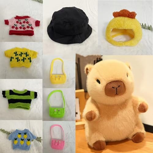 AQCQDQ Capybara Tshirt Spielzeugzubehör Stofftierpullover Puppe Trägt Pullover Entzückendes 7/8/9 Stück, Dress Up, Capybara Plüschtier Mit Hut, Capybara Spielzeug Mit Kostüm, Capybara Plushies (#D) AQCQDQ Capybara Tshirt Spielzeugzubehör Stofftierpullover Puppe Trägt Pullover Entzückendes 7/8/9 Stück, Dress Up, Capybara Plüschtier Mit Hut, Capybara Spielzeug Mit Kostüm, Capybara Plushies (#D) von AQCQDQ
