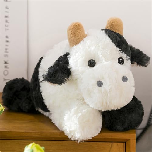 AQCQDQ Cow Plush Toy, Kuh Kuscheltier, Niedliches Plüschkuh-Spielzeug, Flauschiges Kühe Tier Gefüllte Kuscheltier für Baby Kinder und Erwachsene Geschenke (38 cm,Kuh) von AQCQDQ