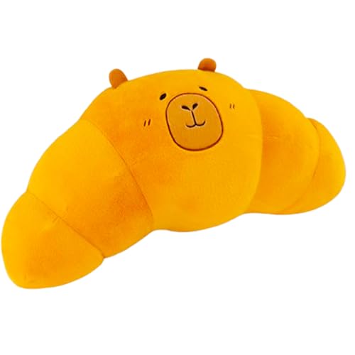 AQCQDQ Croissant Kuscheltier,Stofftier Kawaii Croissant Plüsch Kissen Spielzeug Plüschtier Croissant Kuscheltier für Kinderzimmer Sofa (50 cm,Yellow) von AQCQDQ
