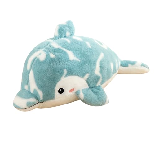 AQCQDQ Delfin Kuscheltier, Romantische Sternennacht-Delfinpuppe, Weiche Tier Umarmungskissen, Delphin Plüsch Spielzeug, Geschenk für Mädchen und Jungen (80 cm) von AQCQDQ