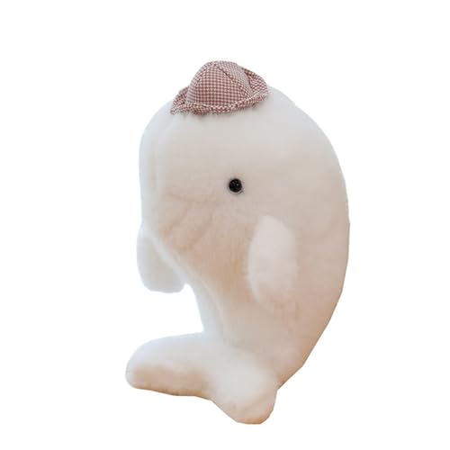 AQCQDQ Delfin Plüschtier, Simulations Delphin Plüschtiere, Kuscheltier Delphin Plüschtier Puppe, Niedliche Delfin Stofftiere Plüsch Spielzeug, Geschenke für Kinder Mädchen Junge (30cm,Weiß) von AQCQDQ