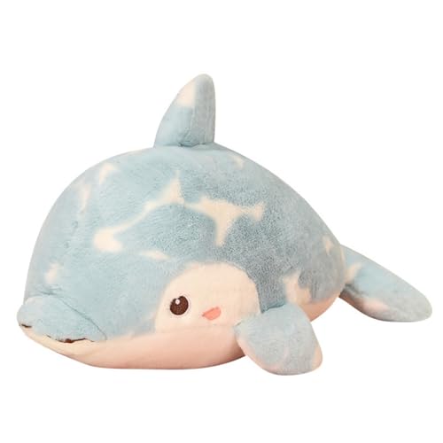 AQCQDQ Delphin Plüschtier, Delphin Plüsch Spielzeug, Niedliche Delphin Stofftier Plüsch Kissen Tiere Spielzeug Puppe, Delphin Kuscheltier Plüschpuppen Kissen, Geschenke für Kinder (50cm,Blau) von AQCQDQ