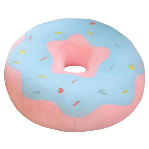 AQCQDQ Donut Kissen Plüschtier, Donut Plüschkissen, Süßes Rundes Donut Kuscheltier Dekokissen, Dekoratives Donut Sofakissen für Sofa, Bett, Stuhl, Wohnzimmer, Schlafzimmer (38cm,Blau) von AQCQDQ