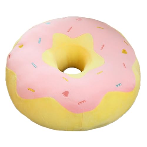 AQCQDQ Donut Kissen Plüschtier, Donut Plüschkissen, Süßes Rundes Donut Kuscheltier Dekokissen, Dekoratives Donut Sofakissen für Sofa, Bett, Stuhl, Wohnzimmer, Schlafzimmer (38cm,Rosa) von AQCQDQ