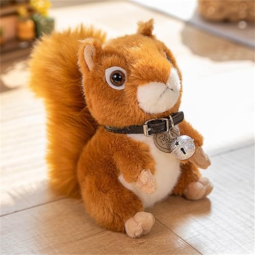 AQCQDQ Eichhörnchen Kuscheltier, Simulation Eichhörnchen Plüschtier, Süße Eichhörnchen Flauschiges Plüsch Stofftier, Dschungel Wilde Tiere Plüschpuppe Spielzeug Geschenke Für Kinder (30 cm,#02) von AQCQDQ