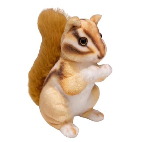 AQCQDQ Eichhörnchen Plüschtier, Eichhörnchen Kuscheltier Stofftier,Süß Eichhörnchen Plüschtier Stofftier,Weich und bequem Eichhörnchen Kuscheltier,Geschenk für Kinder (27cm,Braun) von AQCQDQ