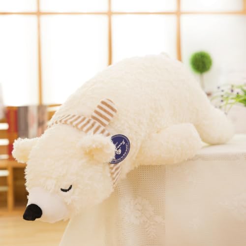 AQCQDQ Eisbär Plüschtier, Plüsch Eisbär Kuscheltier, Niedliche Eisbär Plüsch Spielzeug, Kuscheltier Eisbär Stofftier Plüschtiere, Geschenke für Kinder Jungen und Mädchen (95cm,Weiß) von AQCQDQ