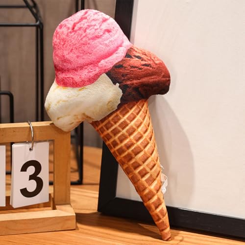 AQCQDQ Eiscreme Kuscheltier Plüschtier, Kuscheltie Tier Kissen Niedlich Puppe Flauschiges Stofftier, Stofftier aus weichem Plüsch, für Kinder & Erwachsene (50 cm,B) von AQCQDQ