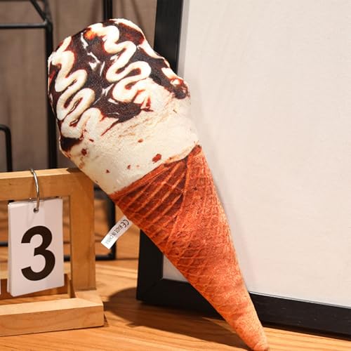 AQCQDQ Eiscreme Kuscheltier Plüschtier, Kuscheltie Tier Kissen Niedlich Puppe Flauschiges Stofftier, Stofftier aus weichem Plüsch, für Kinder & Erwachsene (50 cm,H) von AQCQDQ