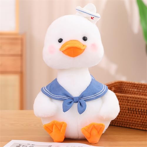 AQCQDQ Ente Kuscheltier, Entenplüschtier mit Mütze und Schal, Cartoon Ente PlüSch Spielzeug, Geschenk für Freunde und Kinder (55 cm,B) von AQCQDQ