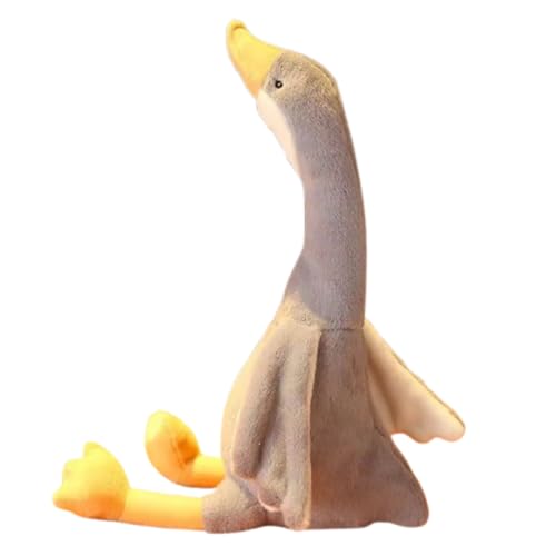 AQCQDQ Ente Kuscheltier, PlüSchtier Gans Spielzeug Einfache Dekoration Wurfkissen Stofftier, zum Spielen und Kuscheln, Geschenk für Kinder Mädchen (50 cm,Grau) von AQCQDQ