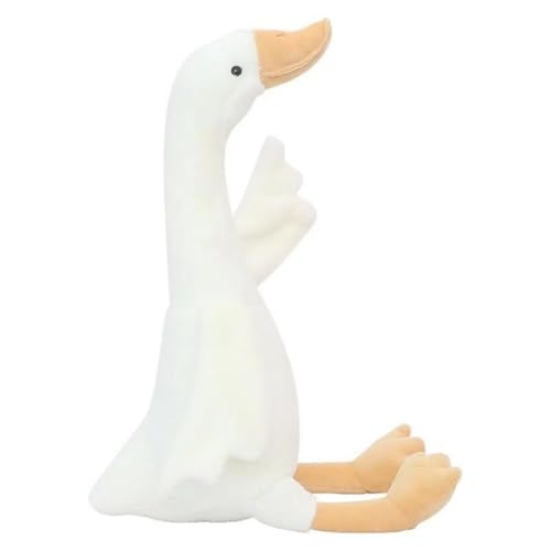 AQCQDQ Ente Kuscheltier, PlüSchtier Gans Spielzeug Einfache Dekoration Wurfkissen Stofftier, zum Spielen und Kuscheln, Geschenk für Kinder Mädchen (50 cm,Weiß) von AQCQDQ