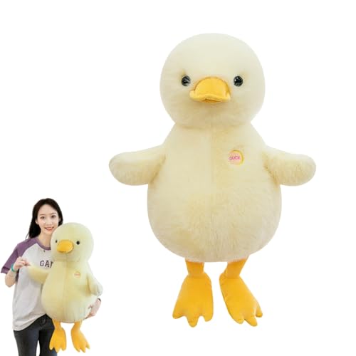 AQCQDQ Ente Kuscheltier, Plüschtier Ente Gelb, Ente Stofftier, Ente Gans Spielzeug Stofftier Gänse Kissen Puppe zum Spielen und Kuscheln, Geschenk für Fans Kinder (45cm) von AQCQDQ