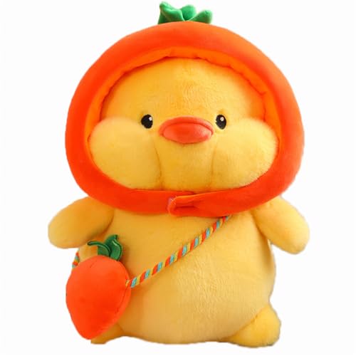 AQCQDQ Ente Kuscheltier – Plüsch Spielzeug Plüschtier Schlafkissen Für Kinder – 3 in 1 Ente Flauschiger Stofftier Zum Spielen, Geschenk & Kuscheln – Gemütliches Schmusetier (35 cm,Karotte) von AQCQDQ