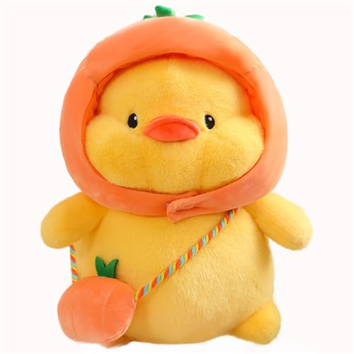 AQCQDQ Ente Plüsch, Ente Kuscheltier, Plüschtier Große Ente, Gemütliches Schmusetier Ente, Plüsch Gans Kissen Puppe Geschenk für Fans Kinder (40 cm,Kürbis) von AQCQDQ