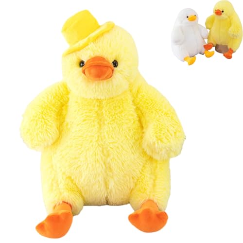 AQCQDQ Ente Plüschtier, Ente Plüsch Kissen Niedlicher Kuscheltier Stofftier Ente Gefüllte Ente Gefüllte Ente Plüschtier Für Jungen und Mädchen (70 cm,Hat) von AQCQDQ