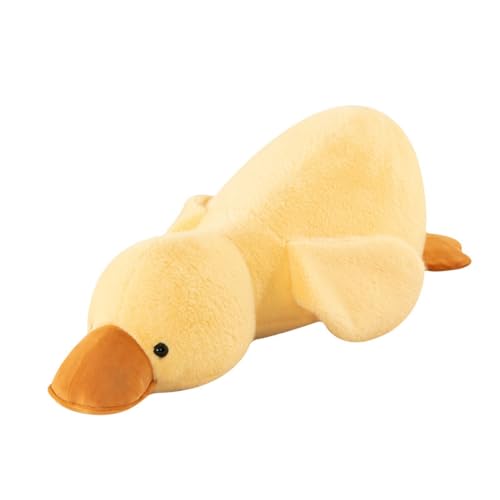 AQCQDQ Ente Stofftiere, Ente Kuscheltier, Ente Plüschtier, Ente Plushie Stofftier, Flauschig Weiche Ente Stofftiere Kissen Plüschtier, Plüsch Gans Kissen Puppe Geschenk für Kinder (50cm,Gelb) von AQCQDQ