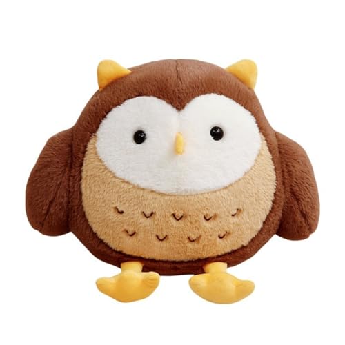 AQCQDQ Eule Plüschtier, Eule Plüsch Spielzeug Puppe, Kuscheltier Eule Stofftier Plüschkissen, Weiche Eule Kuscheltier Plüschtier, Geschenk für Kinder, Familie, Freunde (40cm,Braun) von AQCQDQ