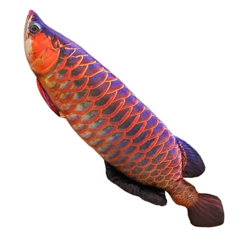 AQCQDQ Fisch Kuscheltier Simulation Fish Plush Toy Plüsch Fischspielzeug Stofftier Fisch Plüschkissen Geschenk für Kinder (100cm,B) von AQCQDQ
