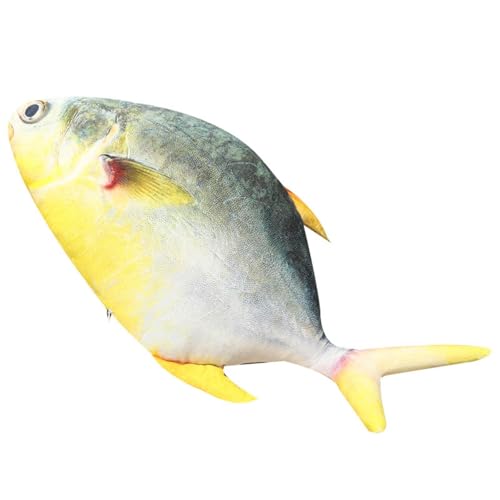AQCQDQ Fisch Kuscheltier Weiches Fischkissen 3D Simulation tropisches Fischkissen Niedlich Stofftier Plüschtier Dekokissen Kuscheltier Spielzeug Kinder (100cm,Brachse) von AQCQDQ