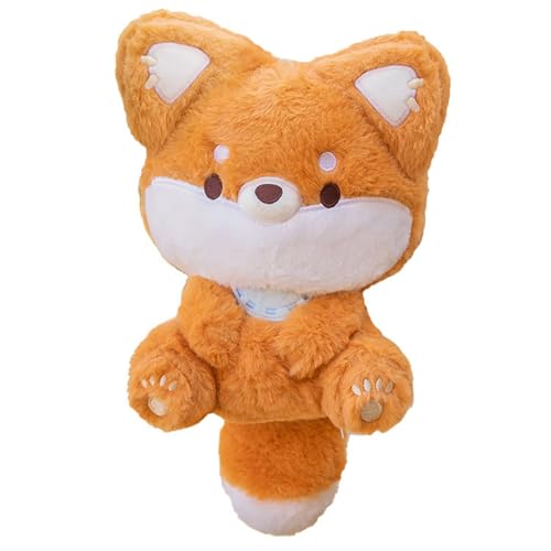 AQCQDQ Flauschiges Fuchs Plüschtier Kissen,Superweiches Kuscheltier für Kinder Babys,Spielzeug mit Kawaii Design,Geburtstagsgeschenk,Dschungeltier Stofftier aus weichem Plüsch (50 cm) von AQCQDQ