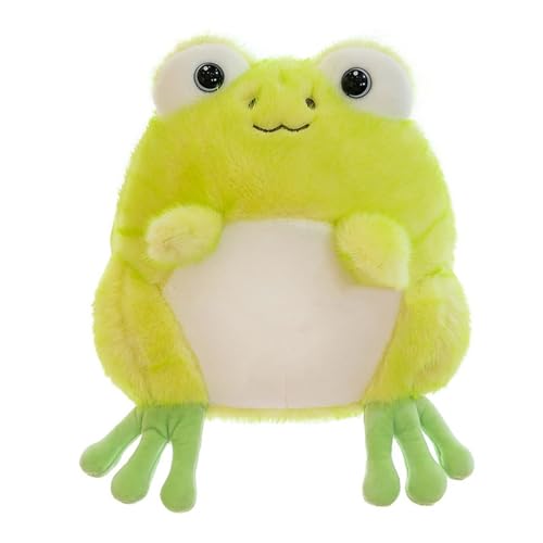 AQCQDQ Frosch Kuscheltier, Grüner Frosch Plushie, Realistische Plüsch Spielzeug, Frosch PlüschPuppen, Geschenk für Kinder (22 cm) von AQCQDQ