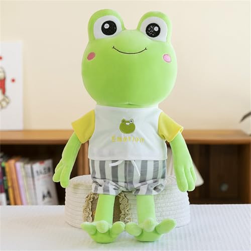 AQCQDQ Frosch Kuscheltier, Kawaii Frosch Plüschtier Stofftier, Frosch Plüsch Spielzeug, Stuffed Animals, Frog Plush Toy, Geschenk für Kinder (70 cm,Gelb) von AQCQDQ