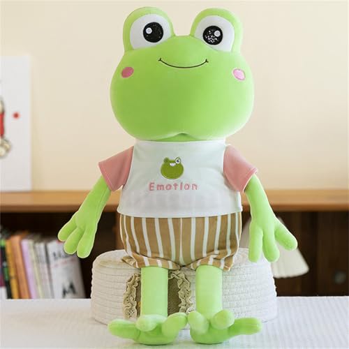 AQCQDQ Frosch Kuscheltier Lang, Frosch Kuscheltier Kinder, Grüner Frosch Plüschtier Stofftier, Weich Puppe Spielzeug für Kinder (35 cm,Braun) von AQCQDQ