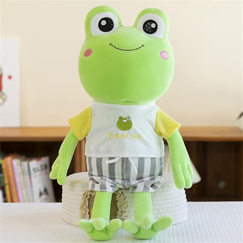 AQCQDQ Frosch Kuscheltier Lang, Frosch Kuscheltier Kinder, Grüner Frosch Plüschtier Stofftier, Weich Puppe Spielzeug für Kinder (55 cm,Blau) von AQCQDQ