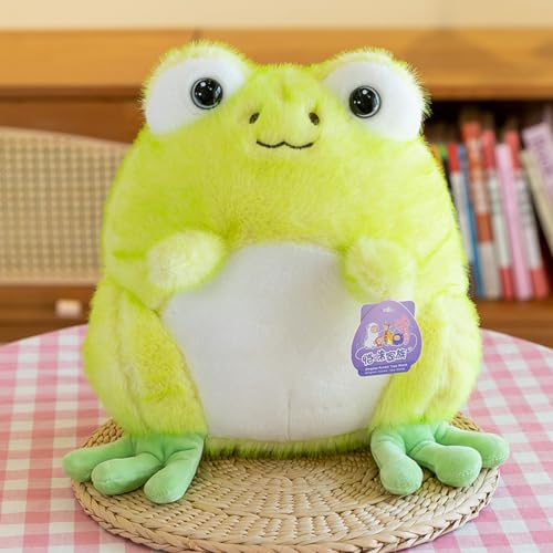 AQCQDQ Frosch Kuscheltier Plüschtier, Stofftier Frosch Spielzeug, Kawaii Frosch Kissen, Niedlich Plüsch Frosch Puppen Weiche und Komfortable Plüschtiere,Geschenk für Kinder (35cm) von AQCQDQ
