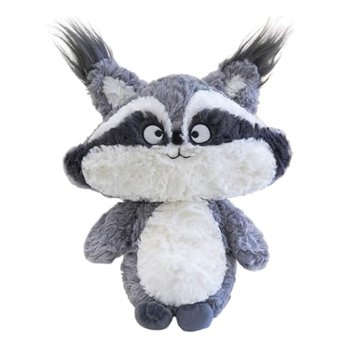 AQCQDQ Fuchs Kuscheltier, Fuchs Stofftier aus Weichem Plüsch, Stuffed Animals, Niedliches Plüschtier zum Kuscheln und Spielen, Geschenk für Kinder & Erwachsene (Grau,35 cm) von AQCQDQ