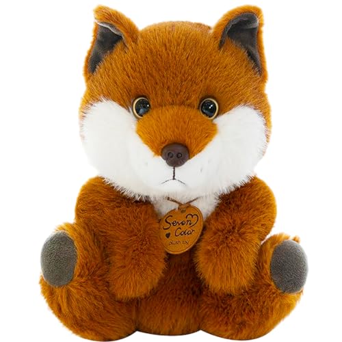AQCQDQ Fuchs Kuscheltier Fuchs Plüschtiere Kawaii Simulation Plüsch Süßer echt Wirkender Fuchs Figur Fuchs Kuscheltier Riesen Stofftier für Kinder (35 cm,Sitzen) von AQCQDQ