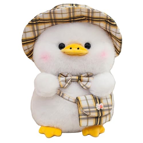 AQCQDQ Gans Kuscheltier Weiß, Kawaii Ente Plüsch, Ente Stofftier Plüschtiere, Niedlicher Rucksack EntenküKen Plüschpuppen, Ente Stofftier Riesenente Plüschtiere für Kinder (35 cm) von AQCQDQ