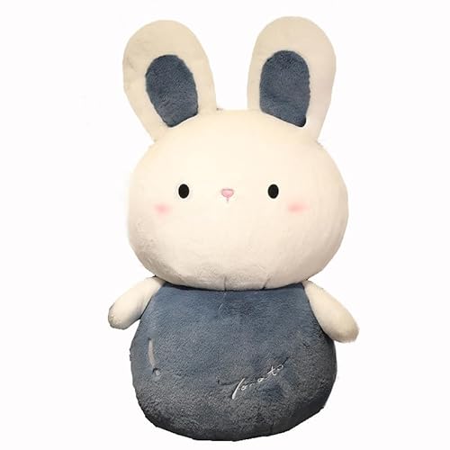 AQCQDQ GefüLltes Plüschtier Hase, Stofftier Hasen, Weißer Hase Plüschtier, Weiches Plüsch-Kaninchen-Spielzeug Kuscheltier für Mädchen und Jungen (80 cm,Blau) von AQCQDQ