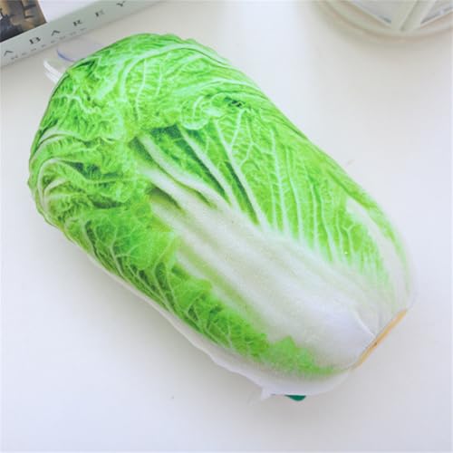 AQCQDQ Gemüse Plüschtier, Simulation Gemüse Brokkoli Plüschtiere, Niedliches kleines Plüschkissen, Gemüse Stofftier, Geschenk für Kinder Mädchen Jungen (Chinakohl) von AQCQDQ