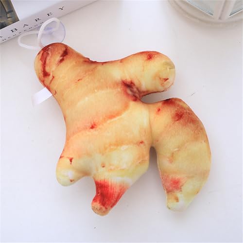 AQCQDQ Gemüse Plüschtier, Simulation Gemüse Brokkoli Plüschtiere, Niedliches kleines Plüschkissen, Gemüse Stofftier, Geschenk für Kinder Mädchen Jungen (Ingwer) von AQCQDQ