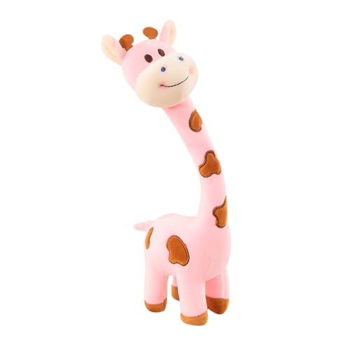 AQCQDQ Giraffe Plüschtier, Giraffe Kuscheltier, Stehend Giraffe Stofftier, Hirsch Plüschtier Rentier Plüschpuppe Süßes Kuscheltier Giraffe Plüsch Spielzeug Puppe Geburtstagsgeschenk (30CM,Rosa) von AQCQDQ