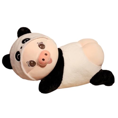 AQCQDQ Groß Schwein Stofftier Riesen Kuscheltier, Plüschtier Süße Riesige Flauschige Schwein, zum Kuscheln und Spielen Kuscheltiere Geschenk für Kinder Mädchen (55 cm,Panda-Schwein) von AQCQDQ