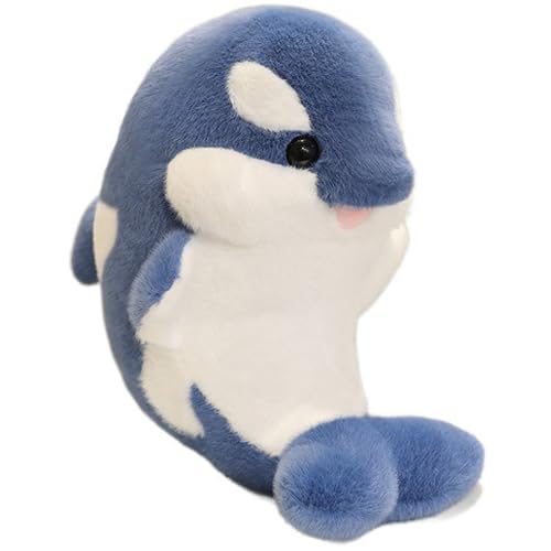AQCQDQ Großer Tümmler Plüschtier, Plüsch Buckelwal, Großer Plüschtier Meeressäuger, Lebensecht Gestaltetes Kuscheltier, Kuscheltier für Kinder (50 cm,Blau) von AQCQDQ