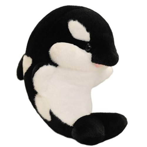 AQCQDQ Großer Tümmler Plüschtier, Plüsch Buckelwal, Großer Plüschtier Meeressäuger, Lebensecht Gestaltetes Kuscheltier, Kuscheltier für Kinder (50 cm,Schwarz) von AQCQDQ