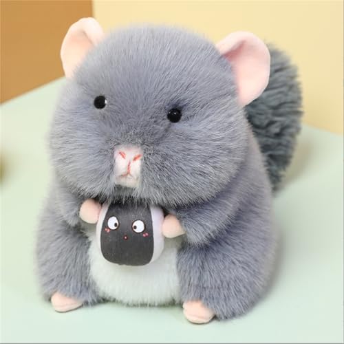 AQCQDQ Hamster Kuscheltier, Realistische Hamster Plüschtiere, Plüsch Hamster Spielzeug, Hamster-Plüsch-Kissen, Geschenk für Freunde und Kinder (20 cm,A) von AQCQDQ