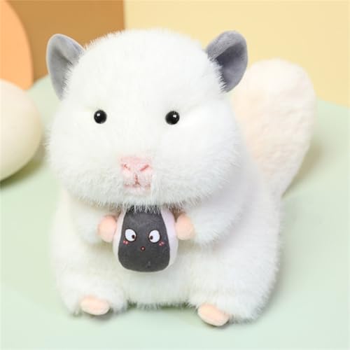 AQCQDQ Hamster Kuscheltier, Realistische Hamster Plüschtiere, Plüsch Hamster Spielzeug, Hamster-Plüsch-Kissen, Geschenk für Freunde und Kinder (20 cm,B) von AQCQDQ