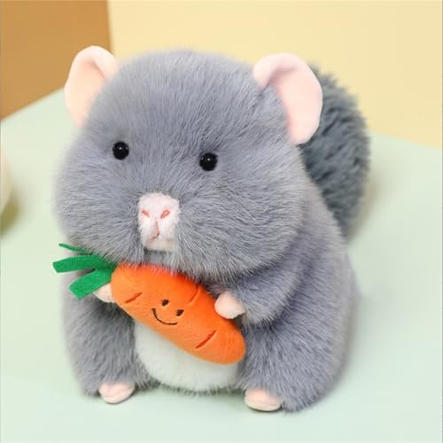 AQCQDQ Hamster Kuscheltier, Realistische Hamster Plüschtiere, Plüsch Hamster Spielzeug, Hamster-Plüsch-Kissen, Geschenk für Freunde und Kinder (20 cm,C) von AQCQDQ