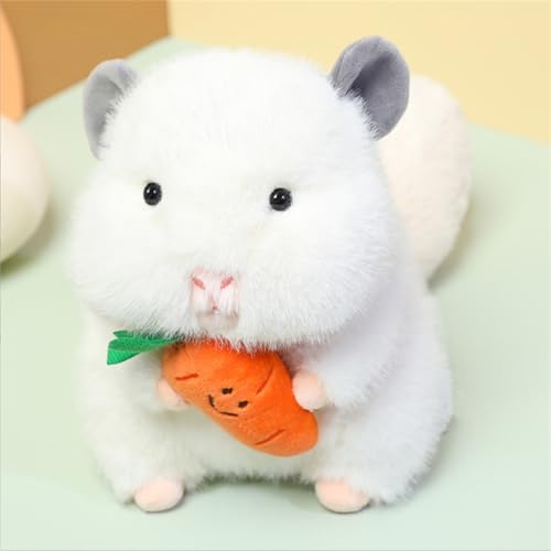 AQCQDQ Hamster Kuscheltier, Realistische Hamster Plüschtiere, Plüsch Hamster Spielzeug, Hamster-Plüsch-Kissen, Geschenk für Freunde und Kinder (20 cm,D) von AQCQDQ