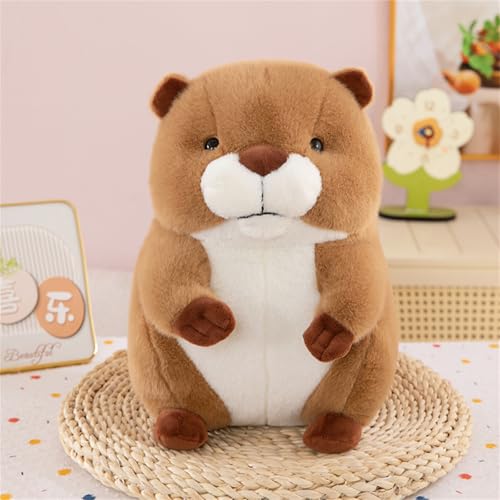 AQCQDQ Hamster Kuscheltier Murmeltier Plüschtier, Süßes Murmeltier Plüsch Figur Spielzeug Stofftier Flauschig Puppe Kissen Zum Kuscheln, Spielen (60 cm,#A) von AQCQDQ