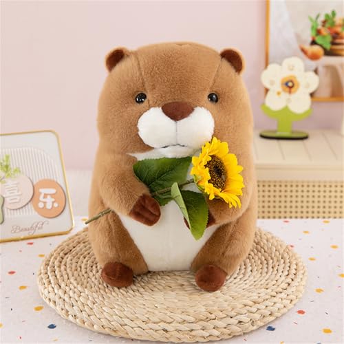 AQCQDQ Hamster Kuscheltier Murmeltier Plüschtier, Süßes Murmeltier Plüsch Figur Spielzeug Stofftier Flauschig Puppe Kissen Zum Kuscheln, Spielen (60 cm,#B) von AQCQDQ