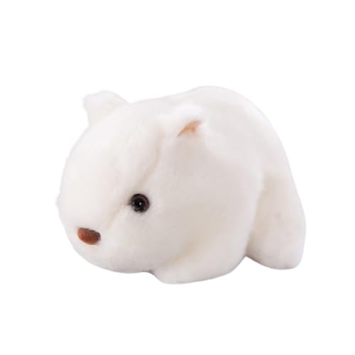 AQCQDQ Hamster Plüschtiere, Meerschweinchen Kuscheltier, Realistische Hamster Kuscheltier Spielzeug, Flauschiges Hamster Stofftier zum Kuscheln, Spielen und Liebhaben (20cm,Weiß) von AQCQDQ